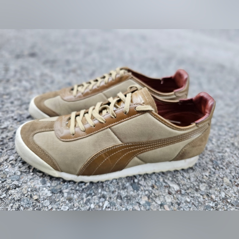 RARE  Puma ROMA Luxe Antique Bronze. Black Label Puma Sneakers Collectible- M 11